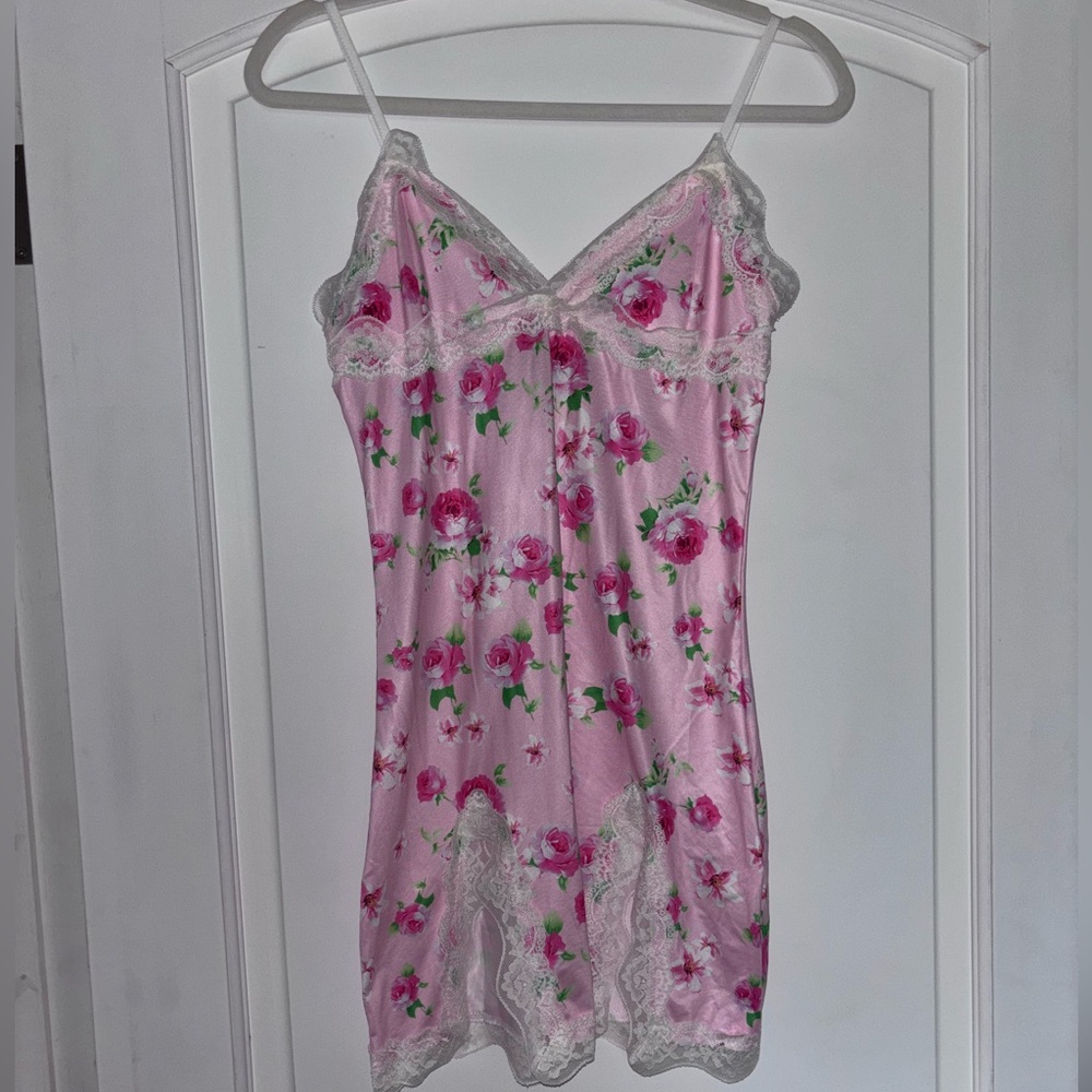 SHEIN floral mini slip dress